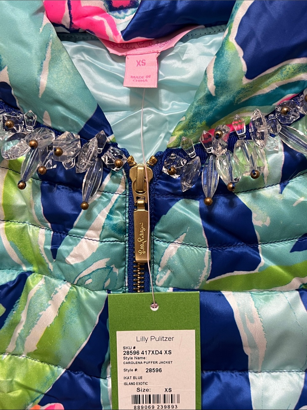NWT Lilly Pulitzer Womens Carolena puffer jacket